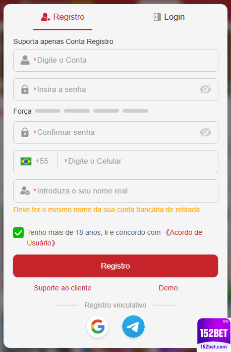 Experiência de Jogos 152bet.com